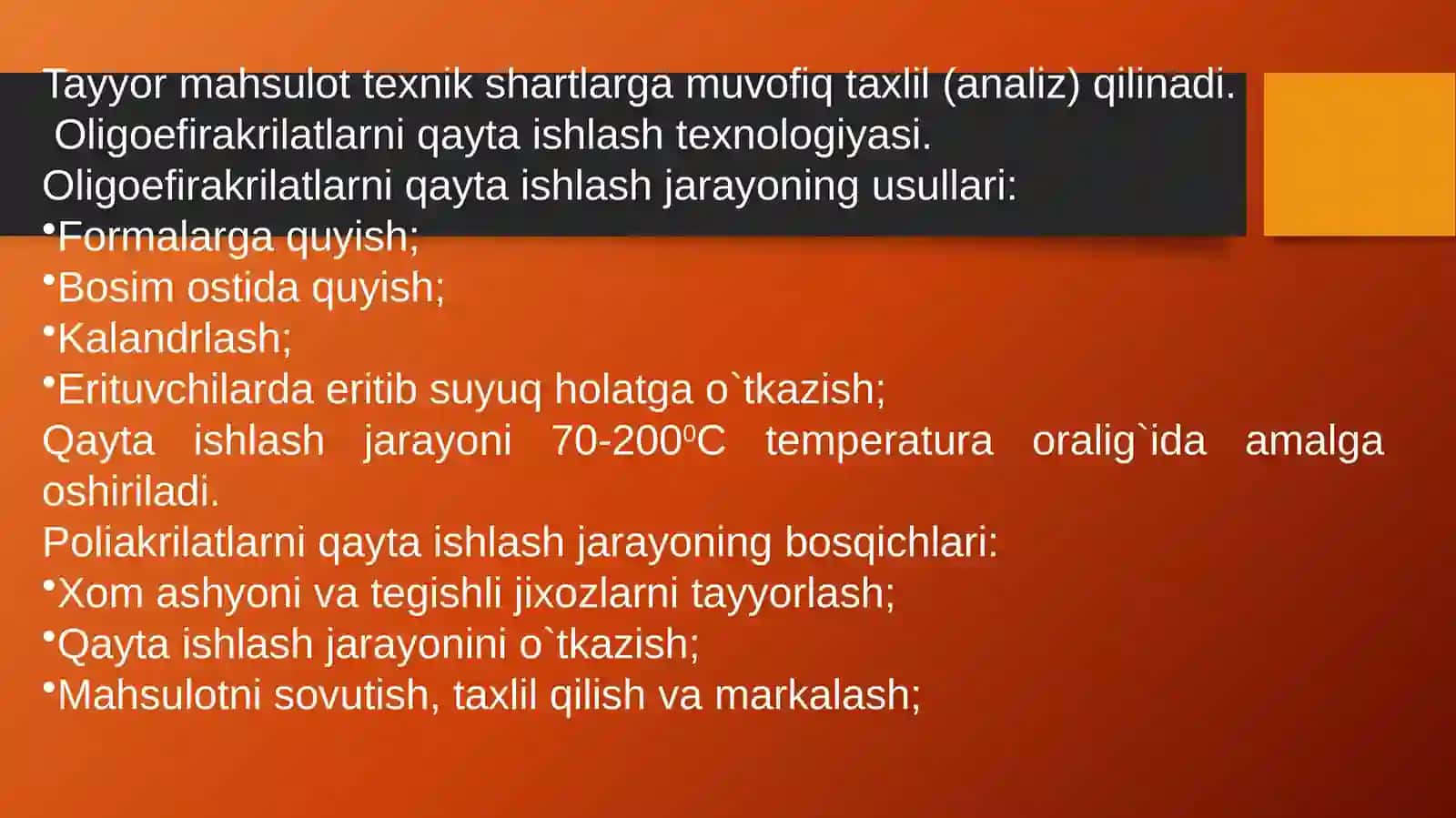 Poliakrilatlar olish texnologiyasi 3