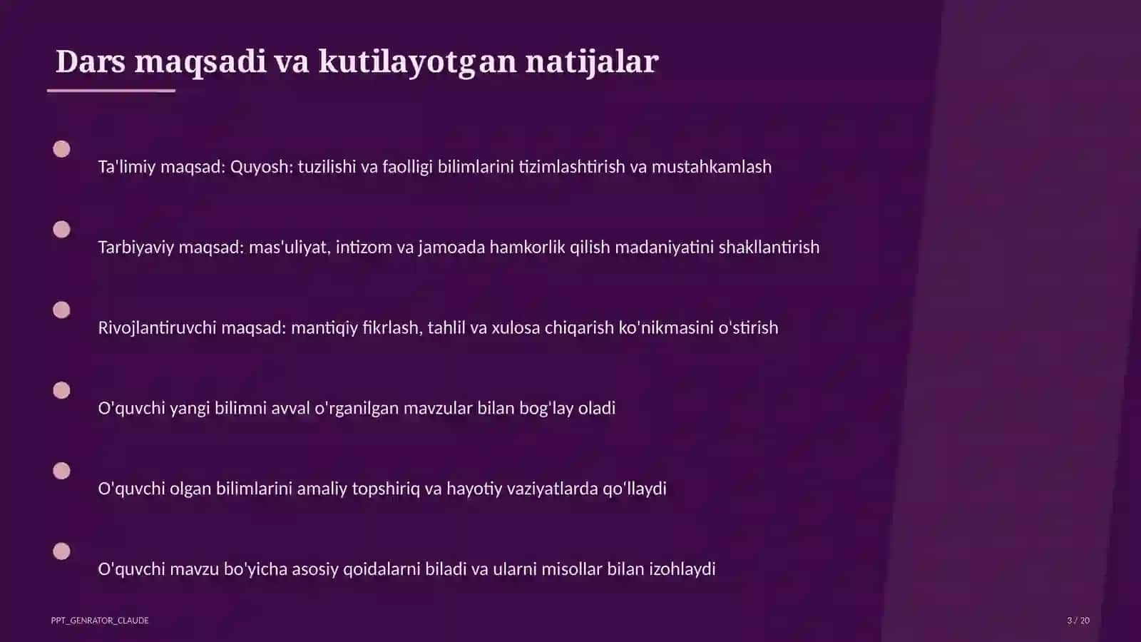 Quyosh: tuzilishi va faolligi (11-sinf) 3