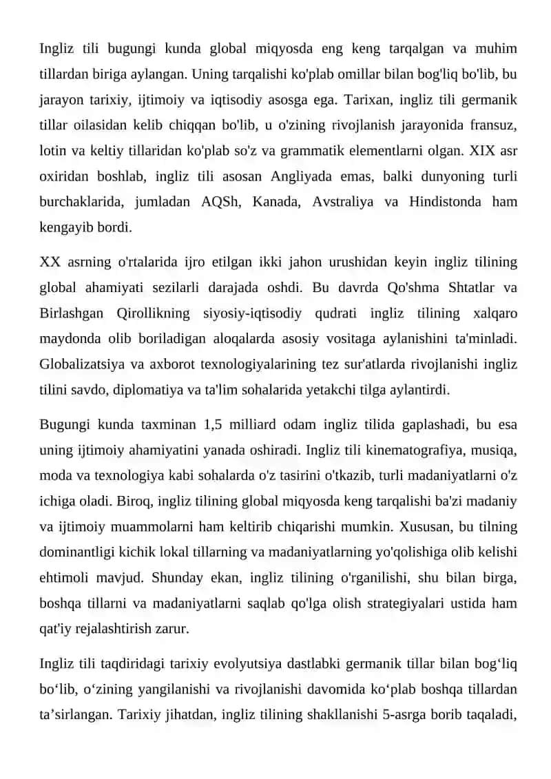 Ingliz tili global til sifatida 3