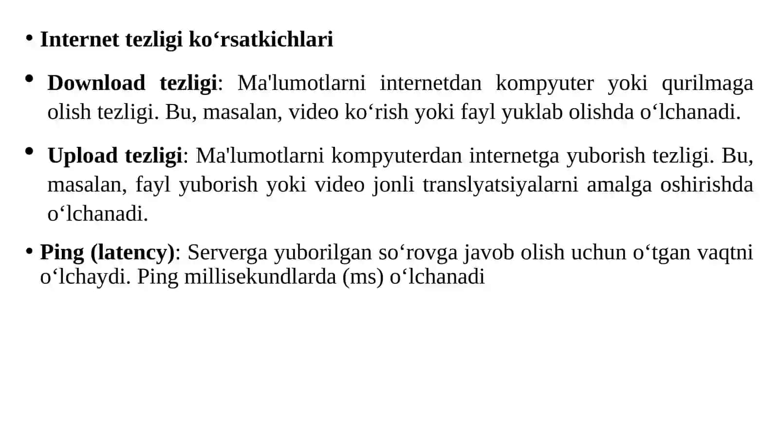 Internet tezligi va uni aniqlash usullari 3