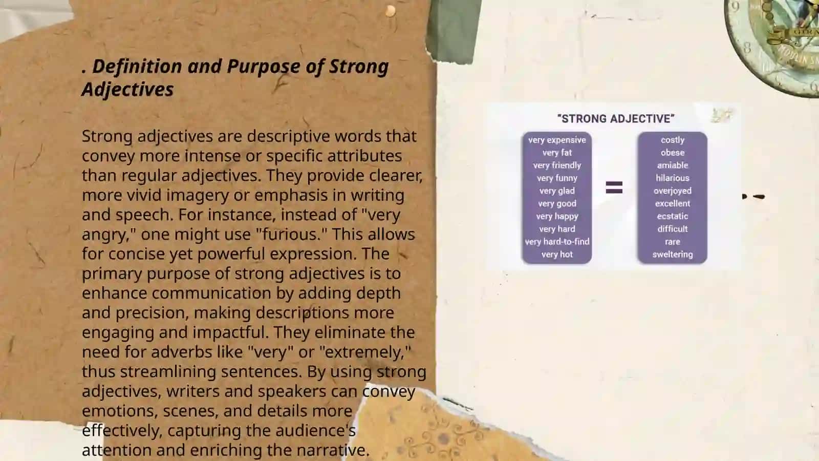 Strong acjective 3