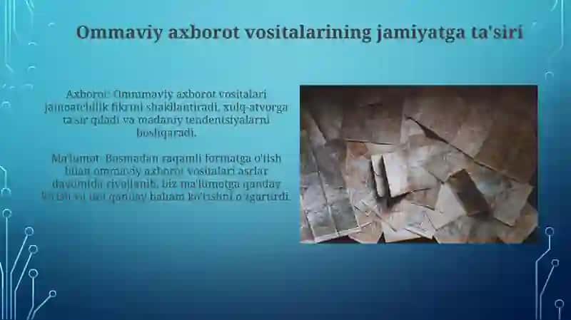 Ommaviy axborot vositalari tarixi va rivojlanish bosqichlari 3