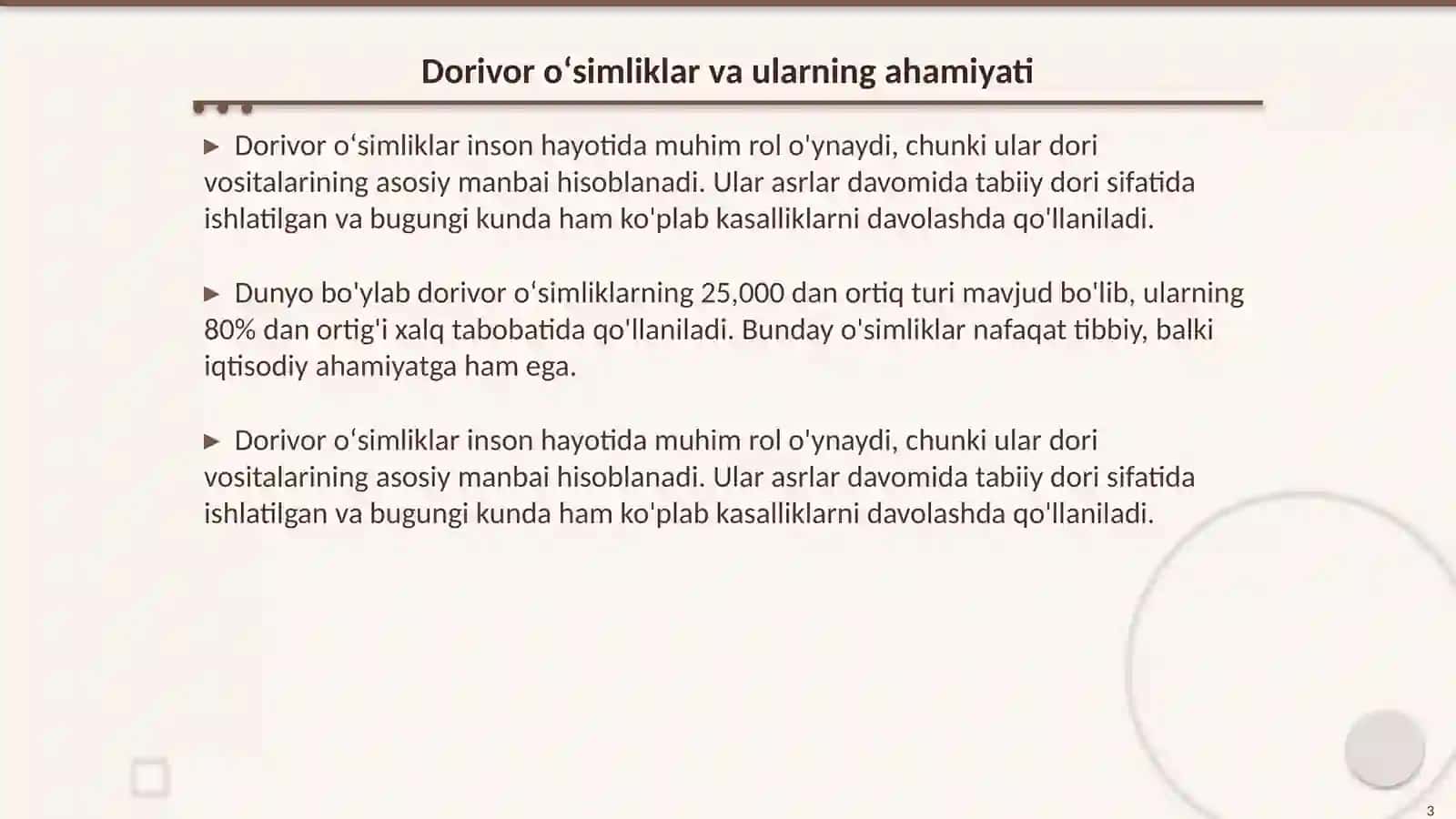 Dorivor oʻsimliklar va ularning ahamiyati 3