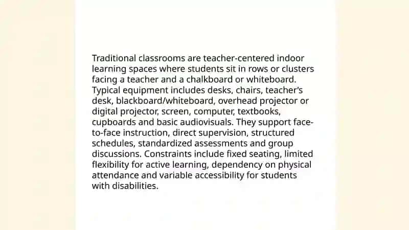 Traditional classrooms 3