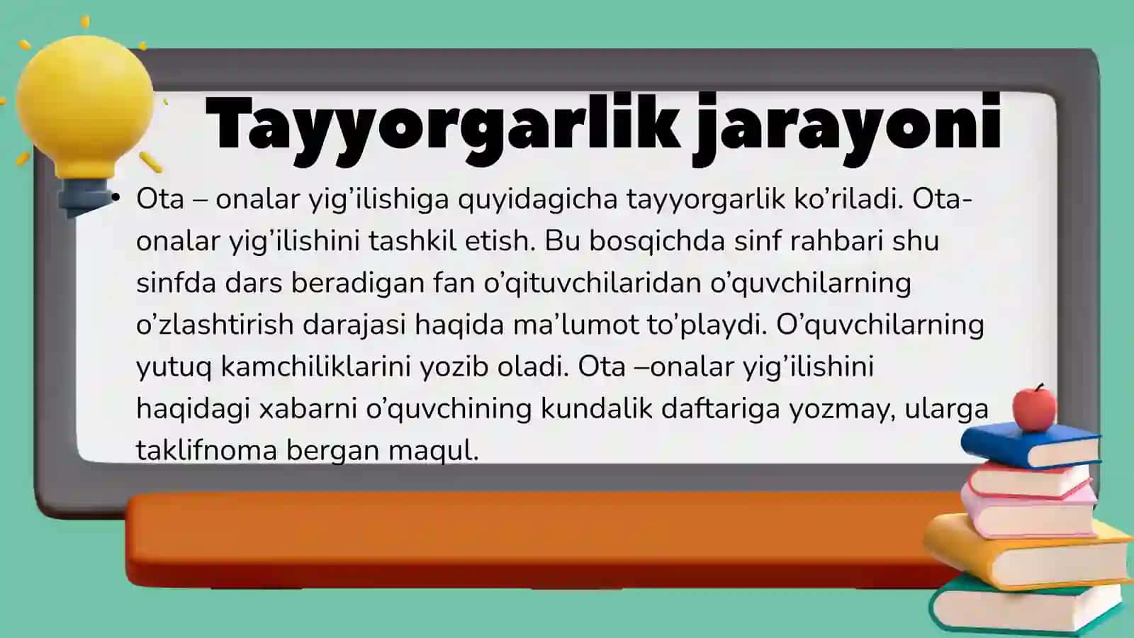Ota-onalar majlisini o'tkazish bo'yicha tavsiyalar 3