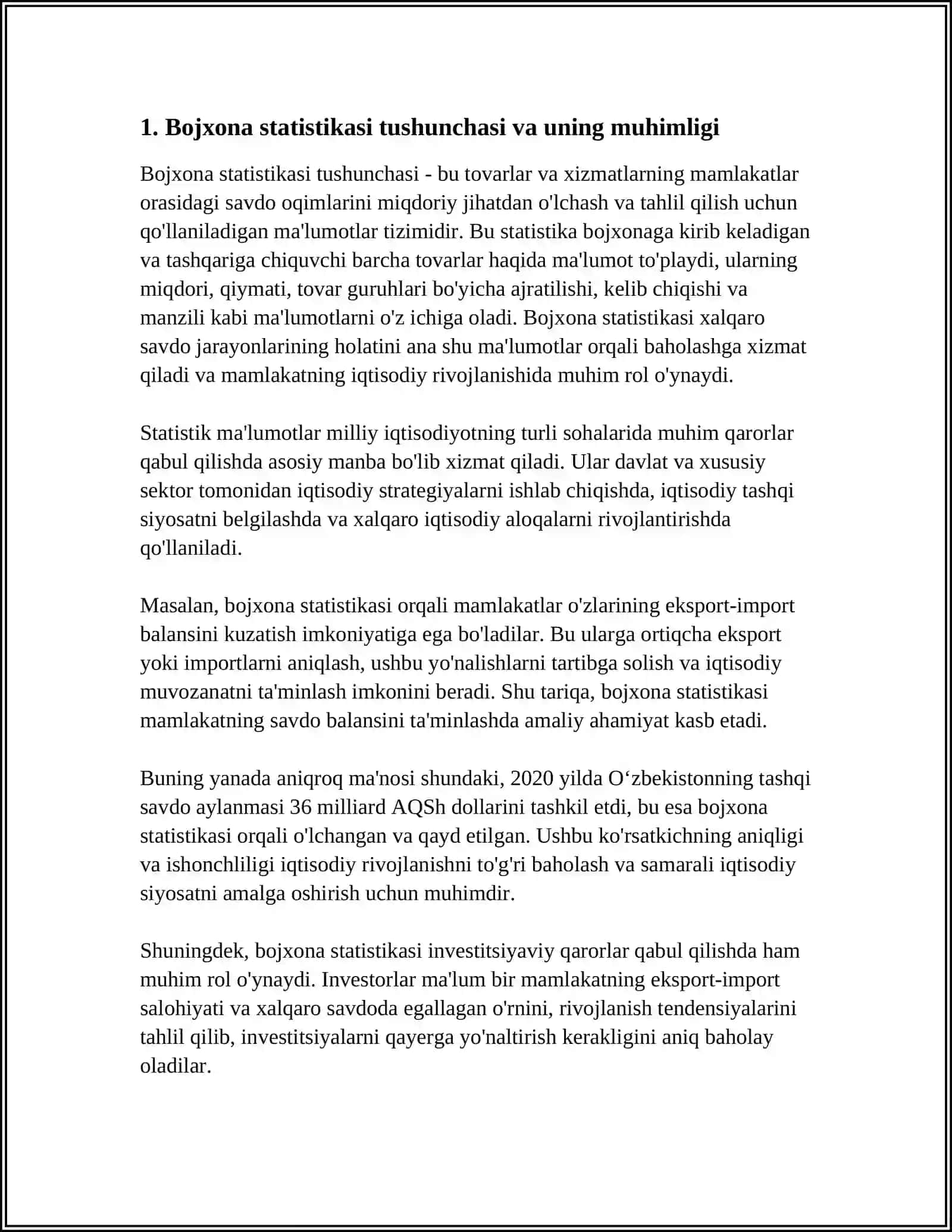 BOJXONA STATISTIKASI 3