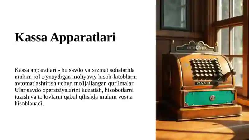 Kassa apparatlari haqida tushuncha. 3