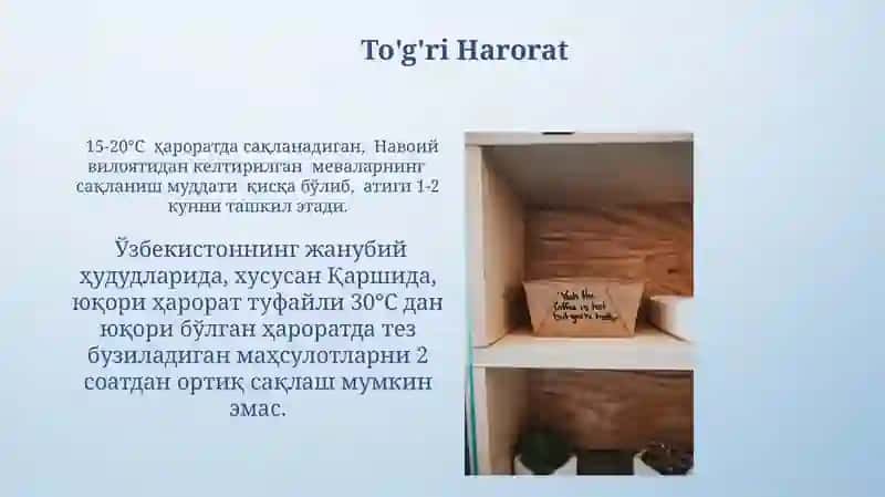 Oziq-ovqat mahsulotlarini saqlash qoidalari 3