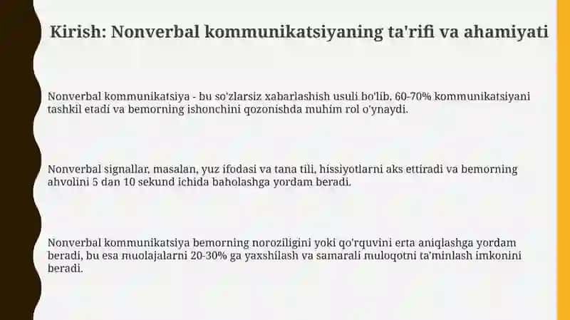 Bemorlarni davolashda noverbal ta'sir etish metodi 3