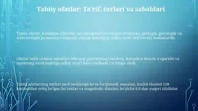 Tabiiy ofatlar 3