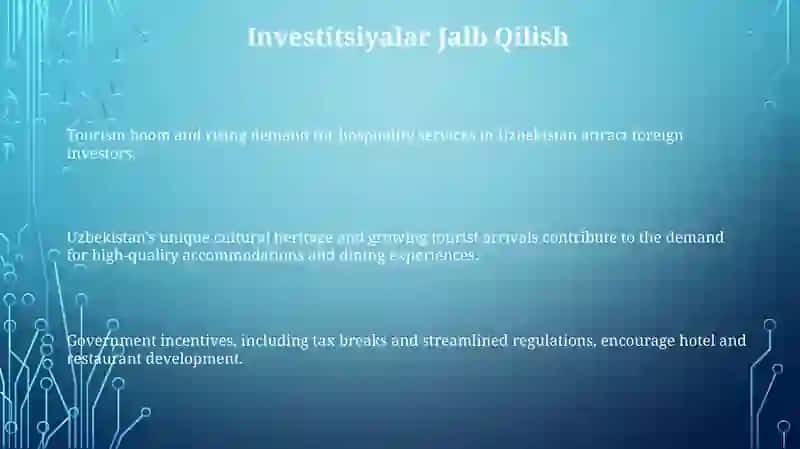 O'zbekistonda mehmonxona va restoran xo'jaligini rivojlantirish tendensiyalari 3