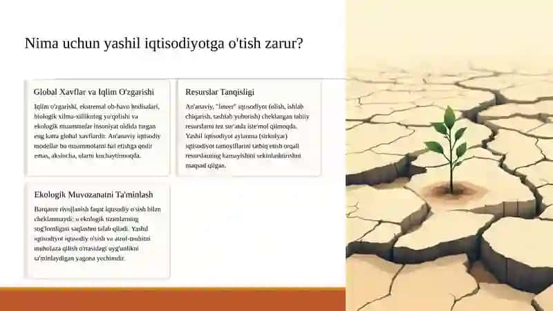 Yashil iqtisodiyotga o'tish: Zarurat, tamoyillar va dastaklar 3