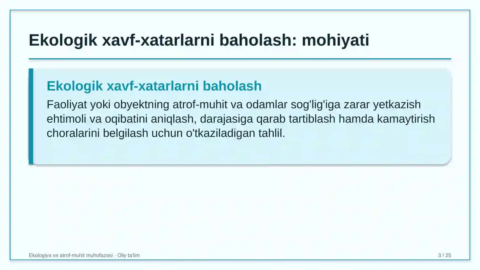 xalqaro turizmda ekologik xavf xatarlarni baholash 6074 3