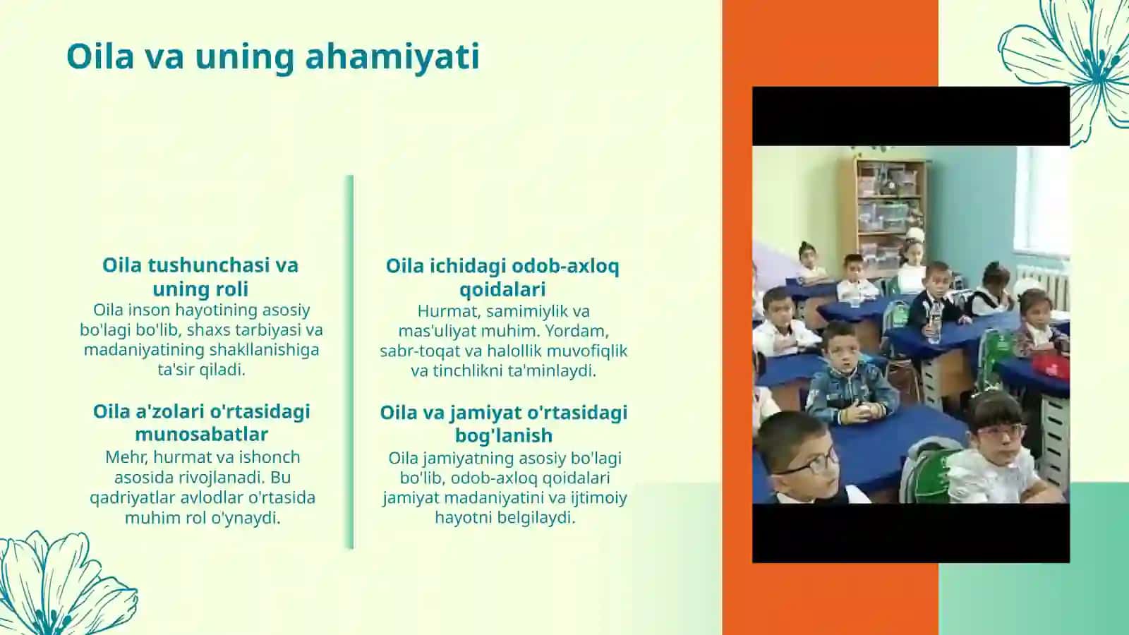 Kundalik odob-axloq qoidalari :Oilada kuchada va jamoat joylarida 3