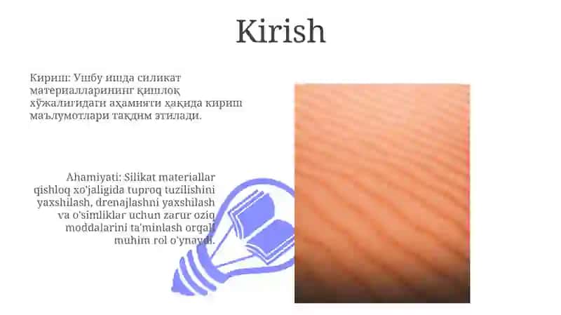 Silikat Materiallarning Qishloq Xo'Jaligidagi Ahamiyati 3