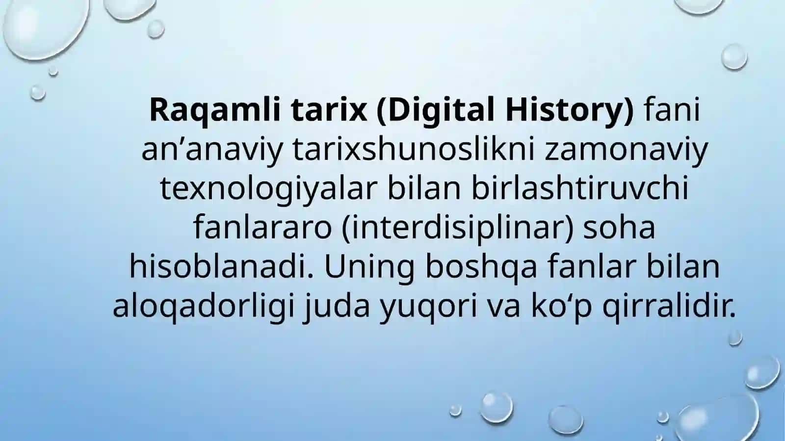 Raqamli tarix faning boshqa fanlar bilan aloqadorligi 3
