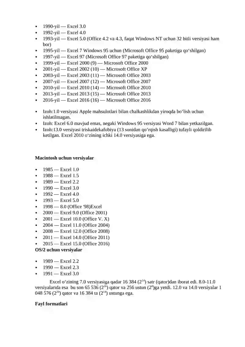 Microsoft Excel 3