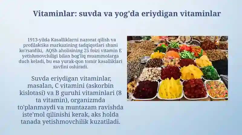 Oziq -ovqat mahsulotlarini kimyoviy tartibi 3