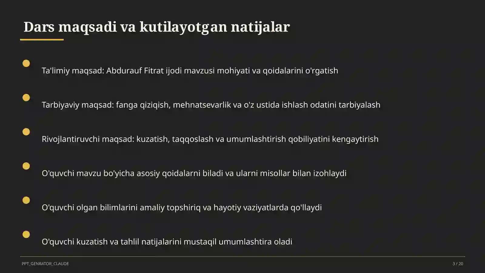 Abdurauf Fitrat ijodi (9-sinf) 3