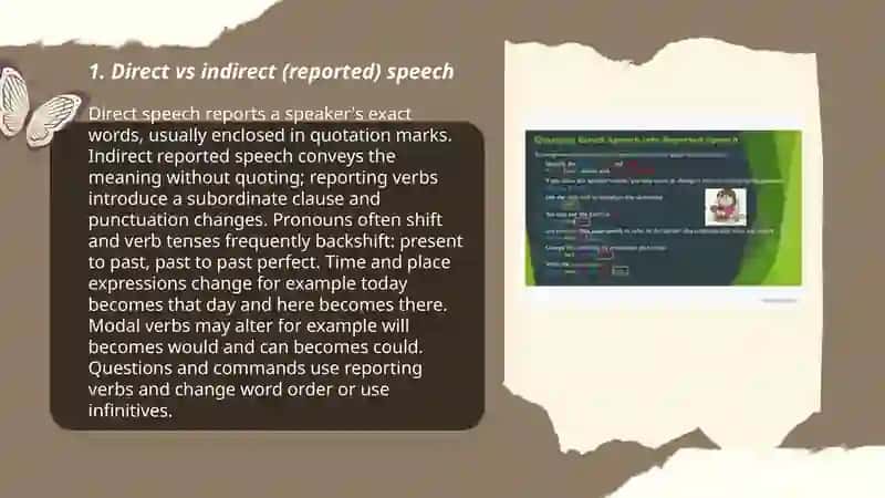 Reported speech 3
