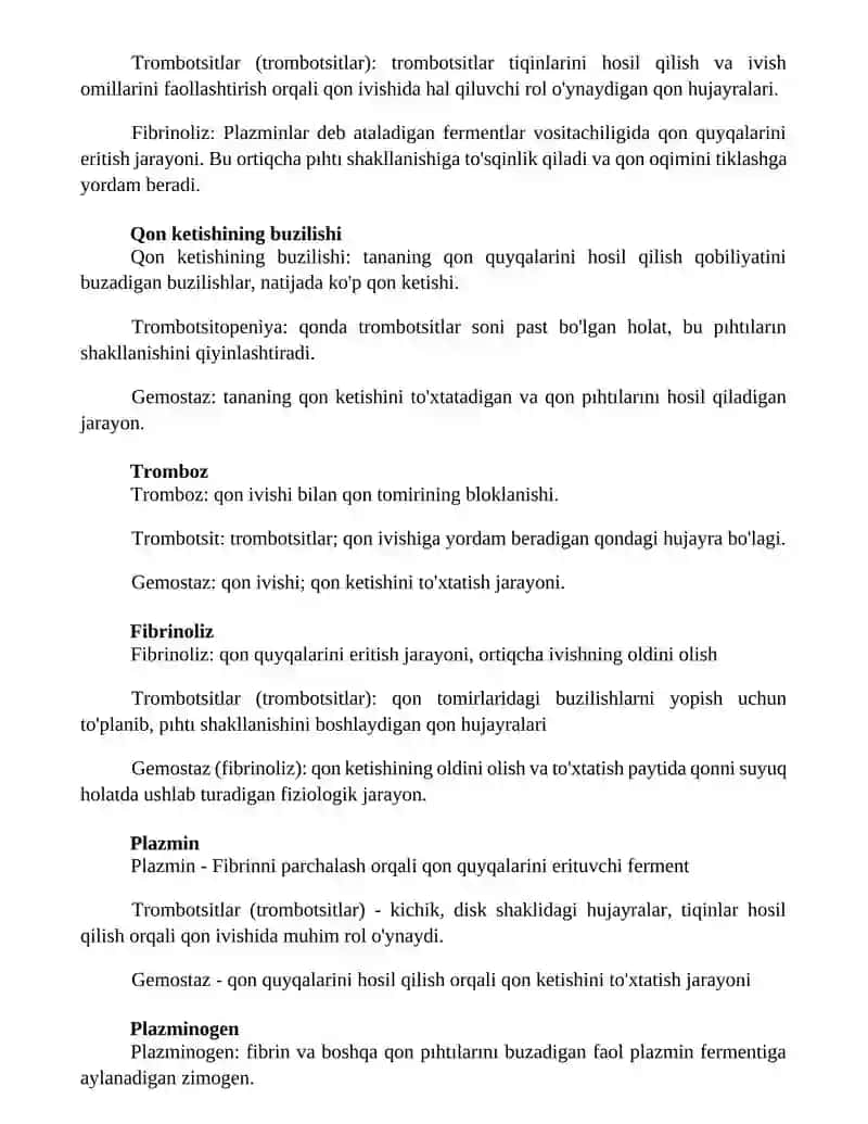 Trombotsitlar biologiyasi, gemostaz va fibrinoliz 3