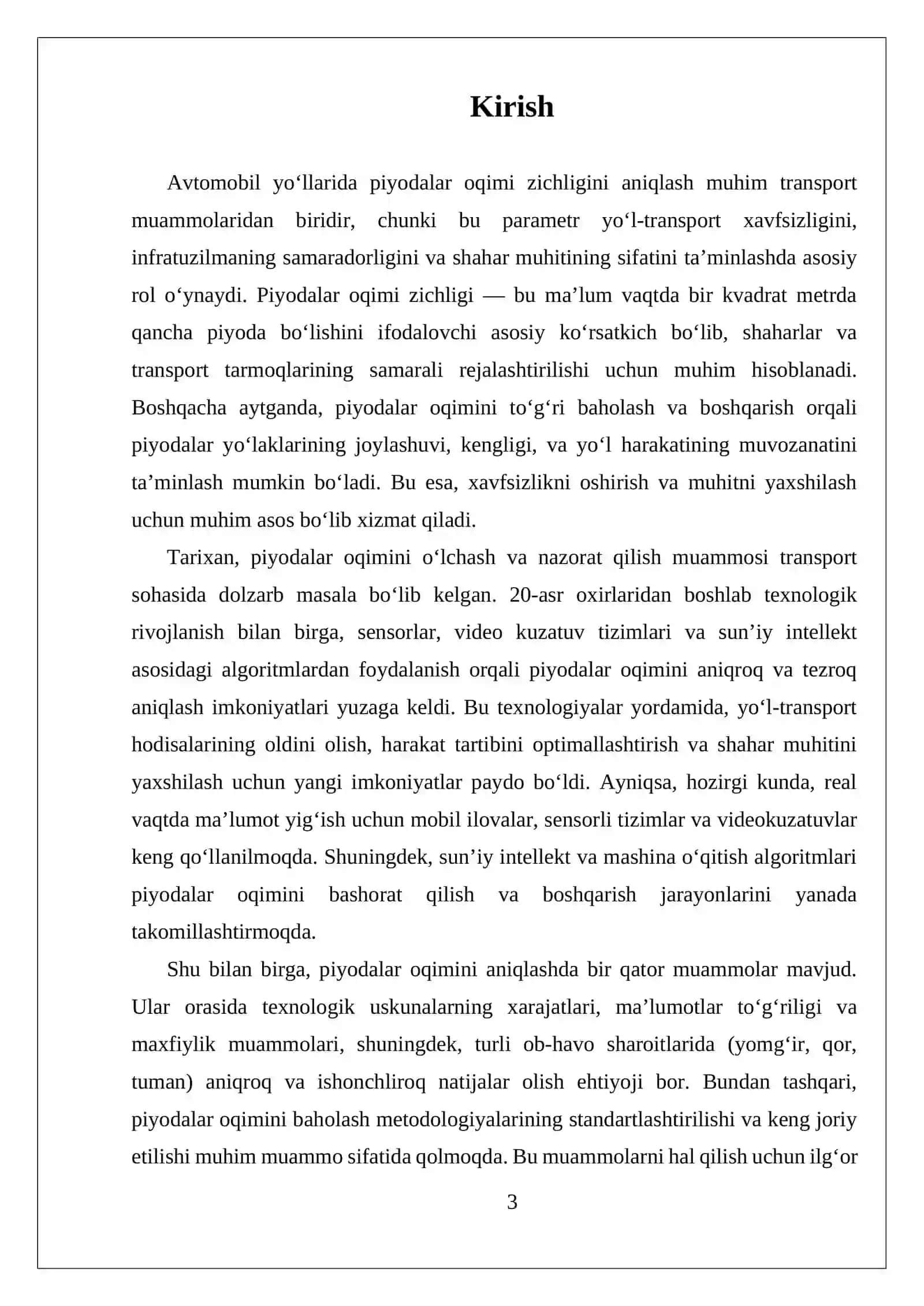 Piyodalar oqimini o'lchash usullari 3