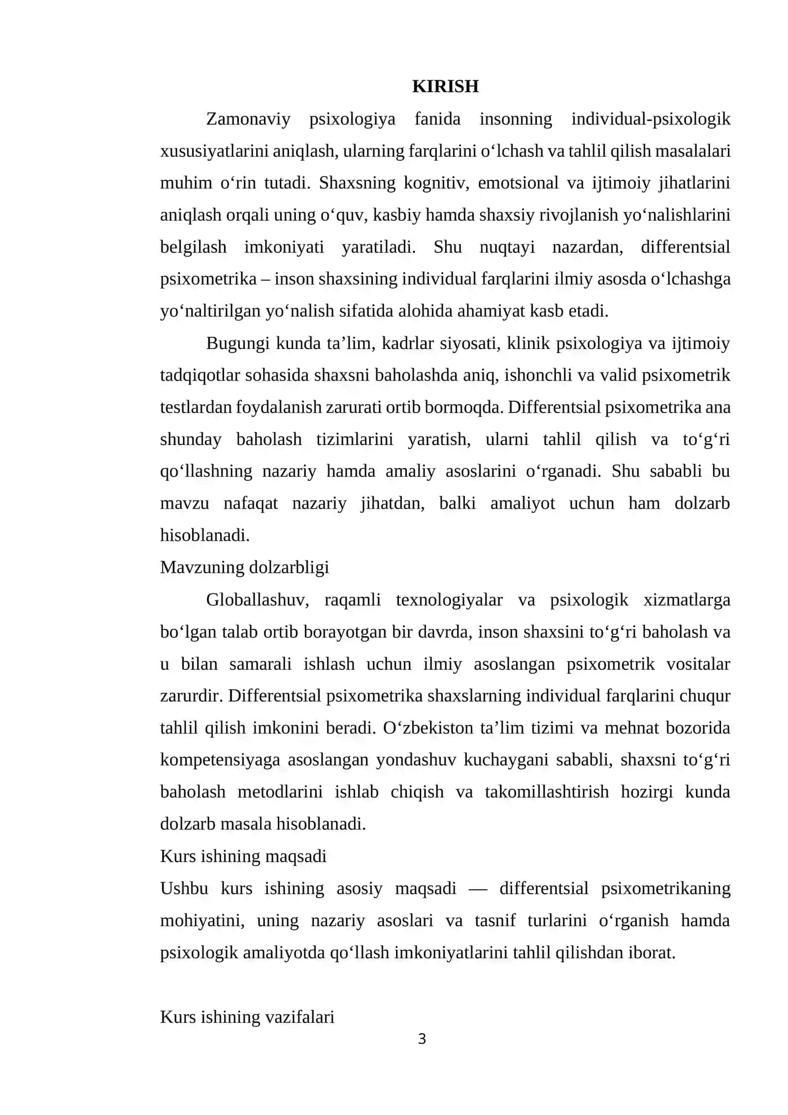 DIFFERENTSIAL PSIXOMETRIKA TASNIFI 3