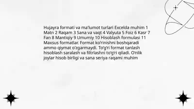EXCELDA TAHLIL UCHUN ISHLATILADIGAN ASOSIY TUSHUNCHALAR VA USULLAR 3