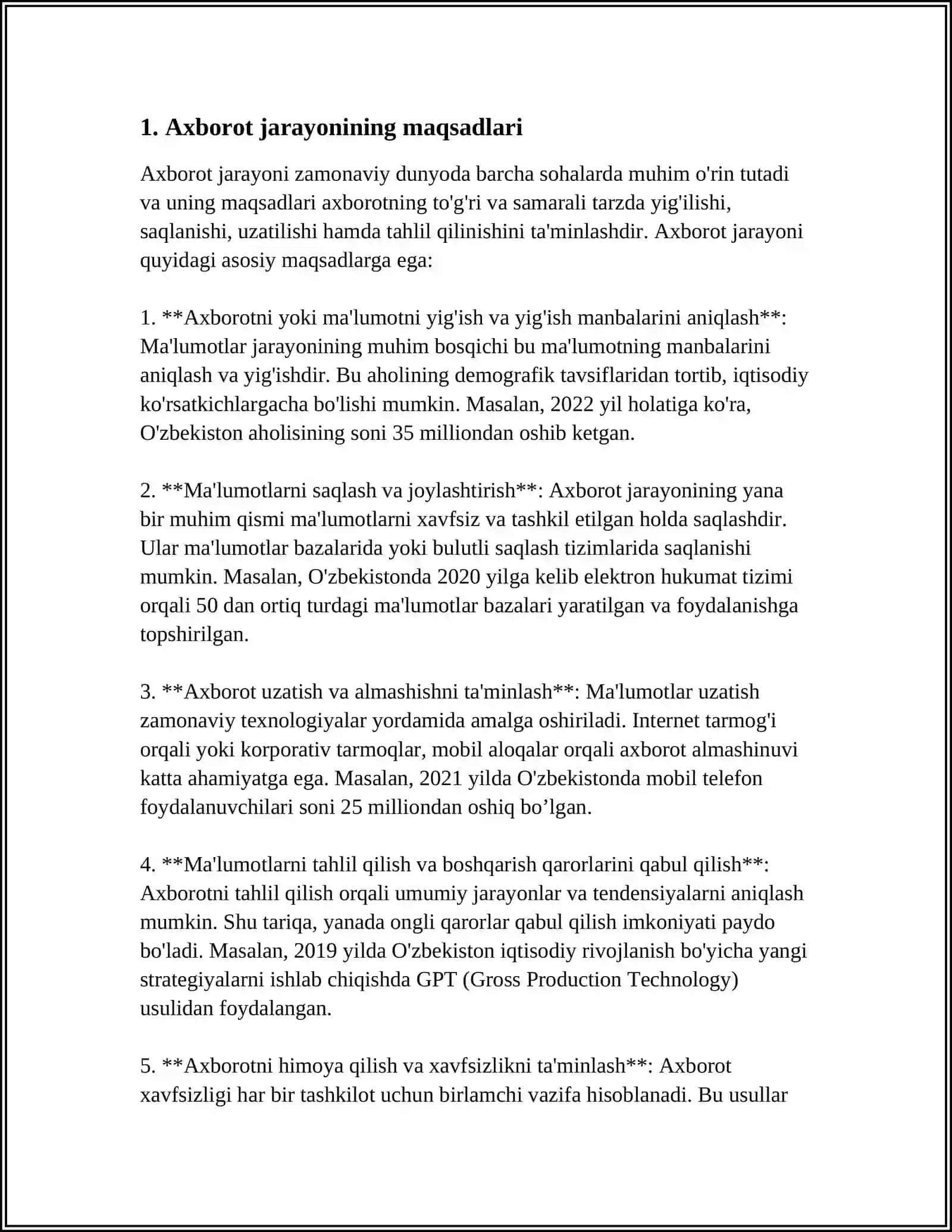 AXBOROT JARAYONI 3