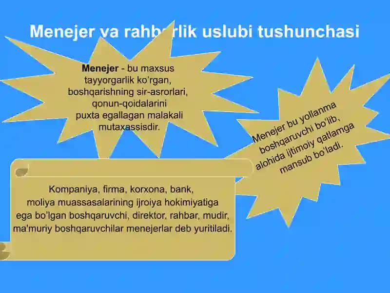 Menejer va Rahbarlik Uslubi 3