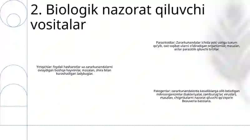 O‘simliklarni Biologik Usullar Bilan Himoyalash 3