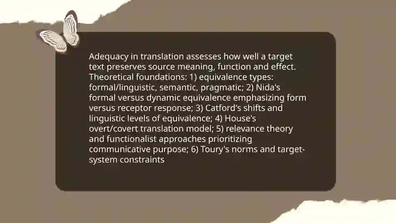 Adequacy in Translation 3