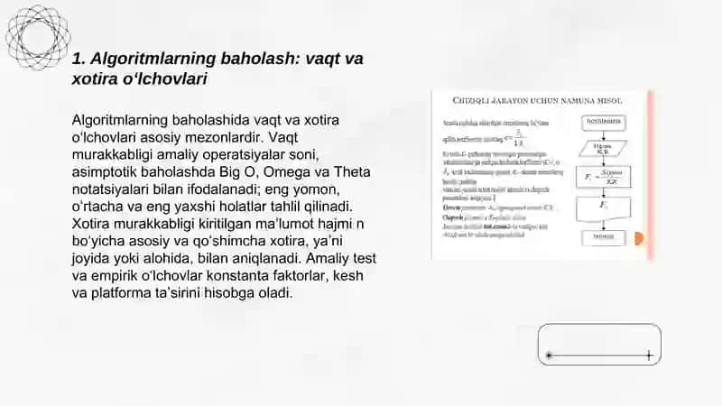 Algoritmlarning baholash va ularning tahlili 3