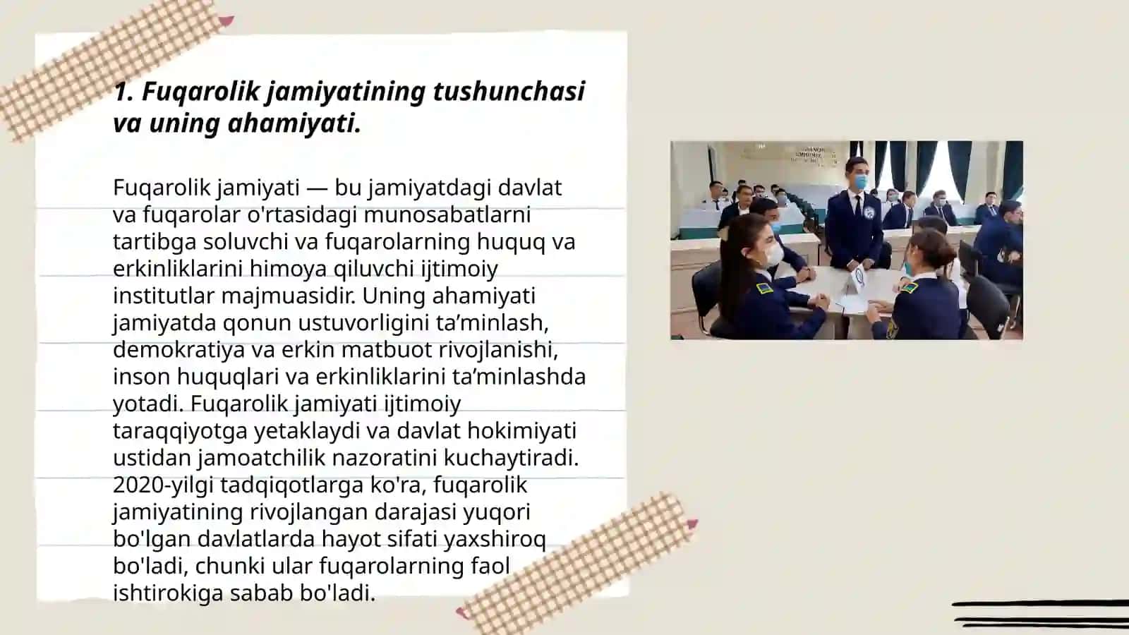 Fuqarolik jamiyati institutlarini rivojlantirish hamda ularning ijtimoiy va siyosiy faolligini oshirishga qaratilgan kompleks chora -tadbirlar 3