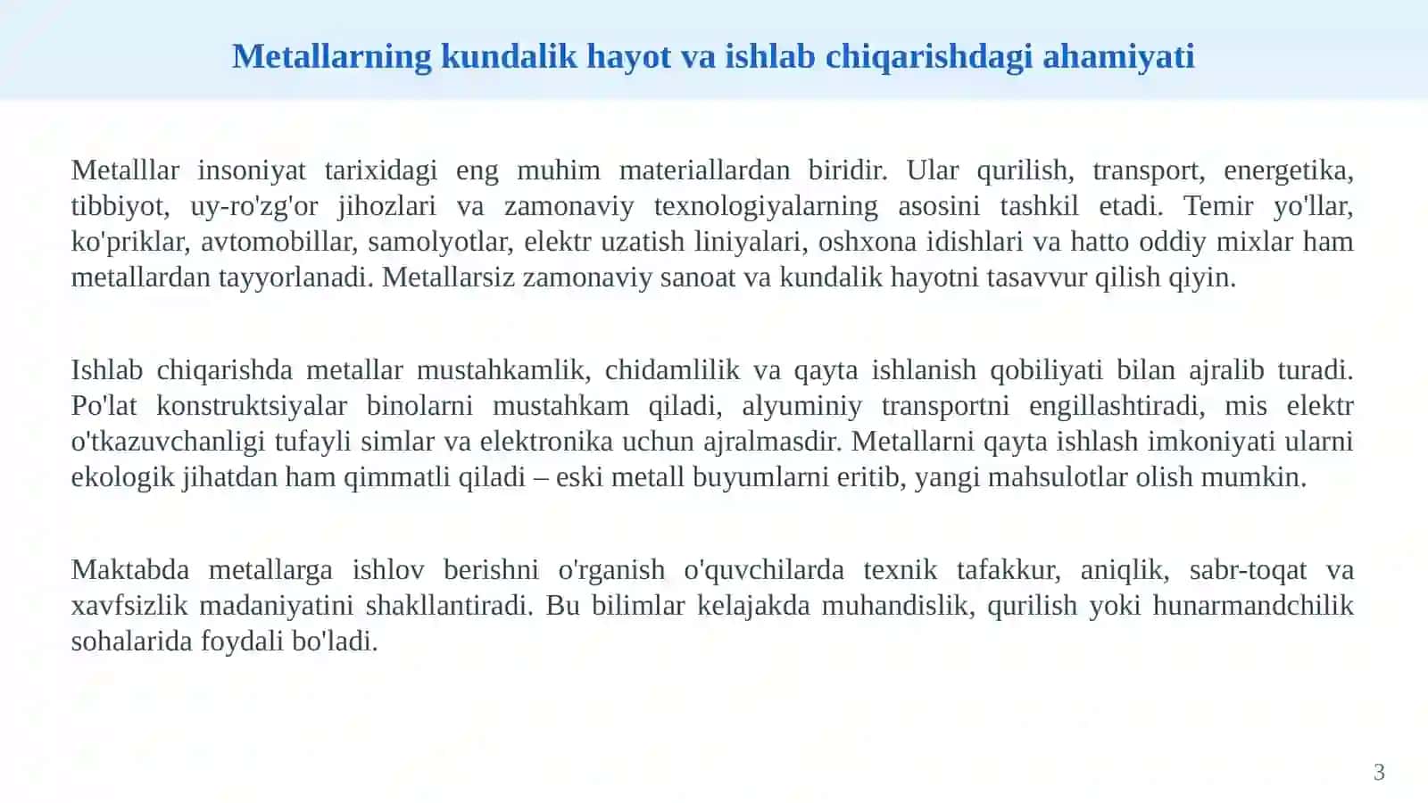Metallarga ishlov berish texnologiyasi 3