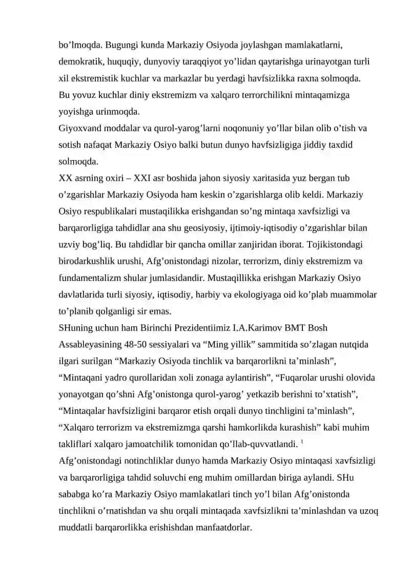 Markaziy Osiyoda tinchlik va barqarorlikni saqlash 3