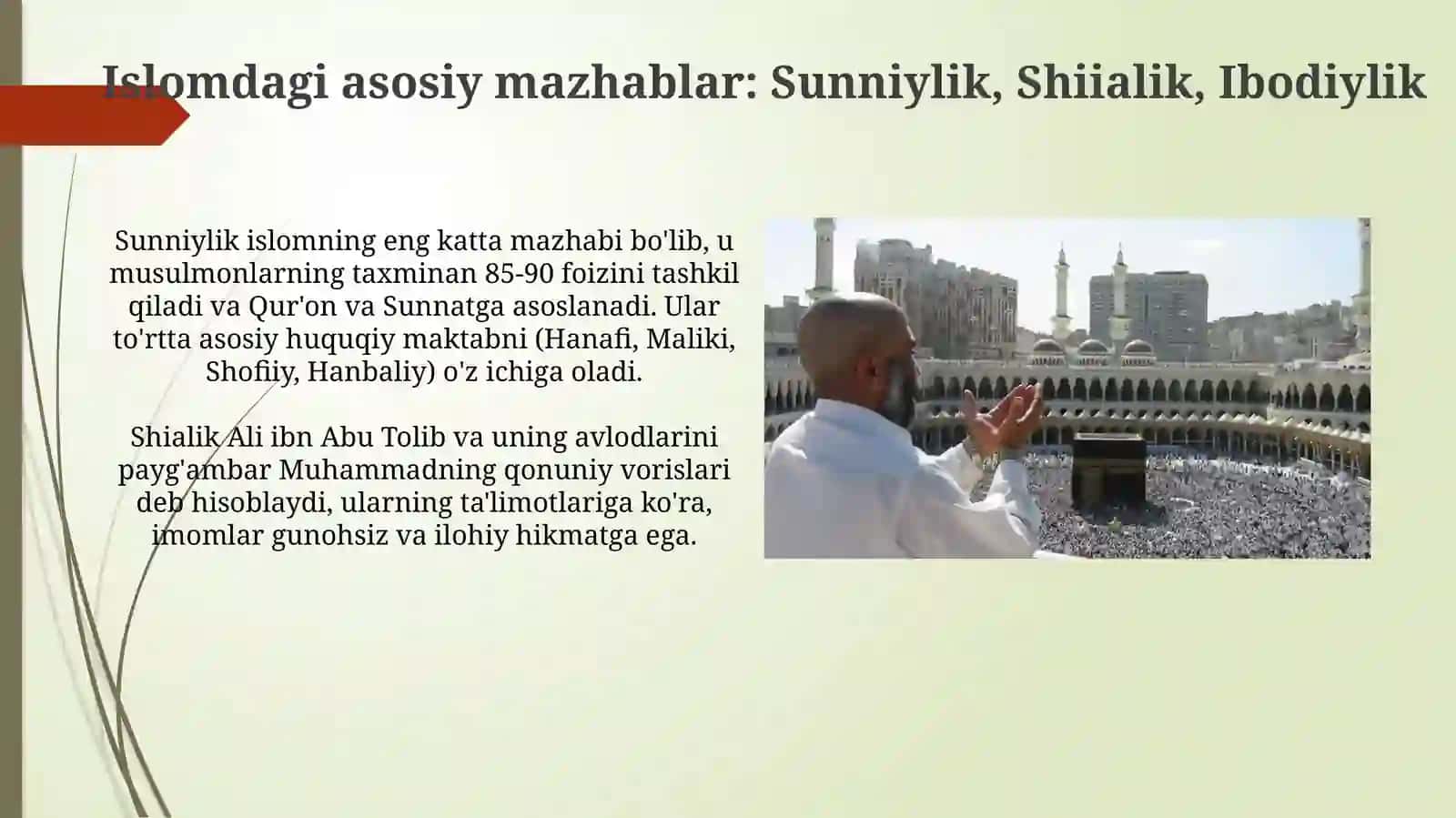 Islomdagiyo'nalishlar,mazhablarvaoqimlar 3