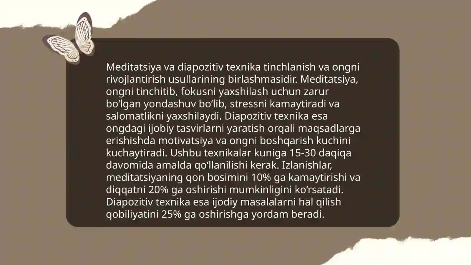 O'tkir stressni bartaraf etish usullari 3
