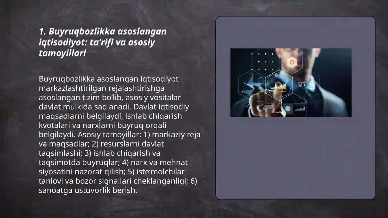 Buyruqbozlikka asoslangan iqtisodiyot 3