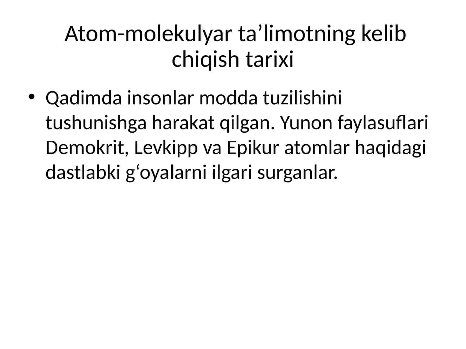 Atom-molekulyar ta'limot kelib chiqish tarixi 3