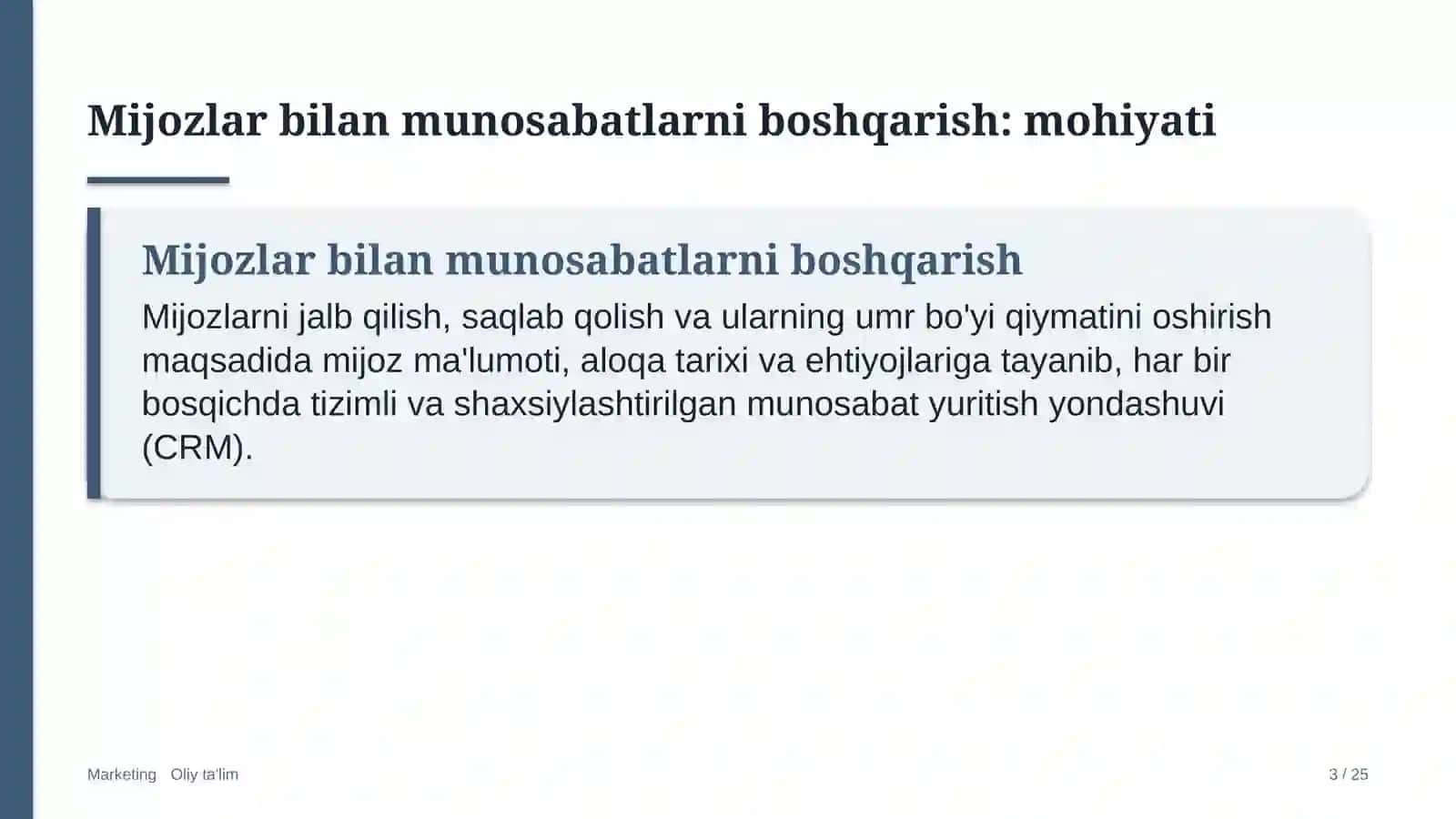 yuk tashish kompaniyalarida mijozlar bilan munosabatlarni boshqarish 7603 3
