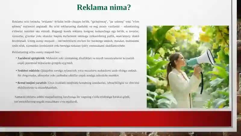 Reklama tushunchasi va uning mohiyati 3
