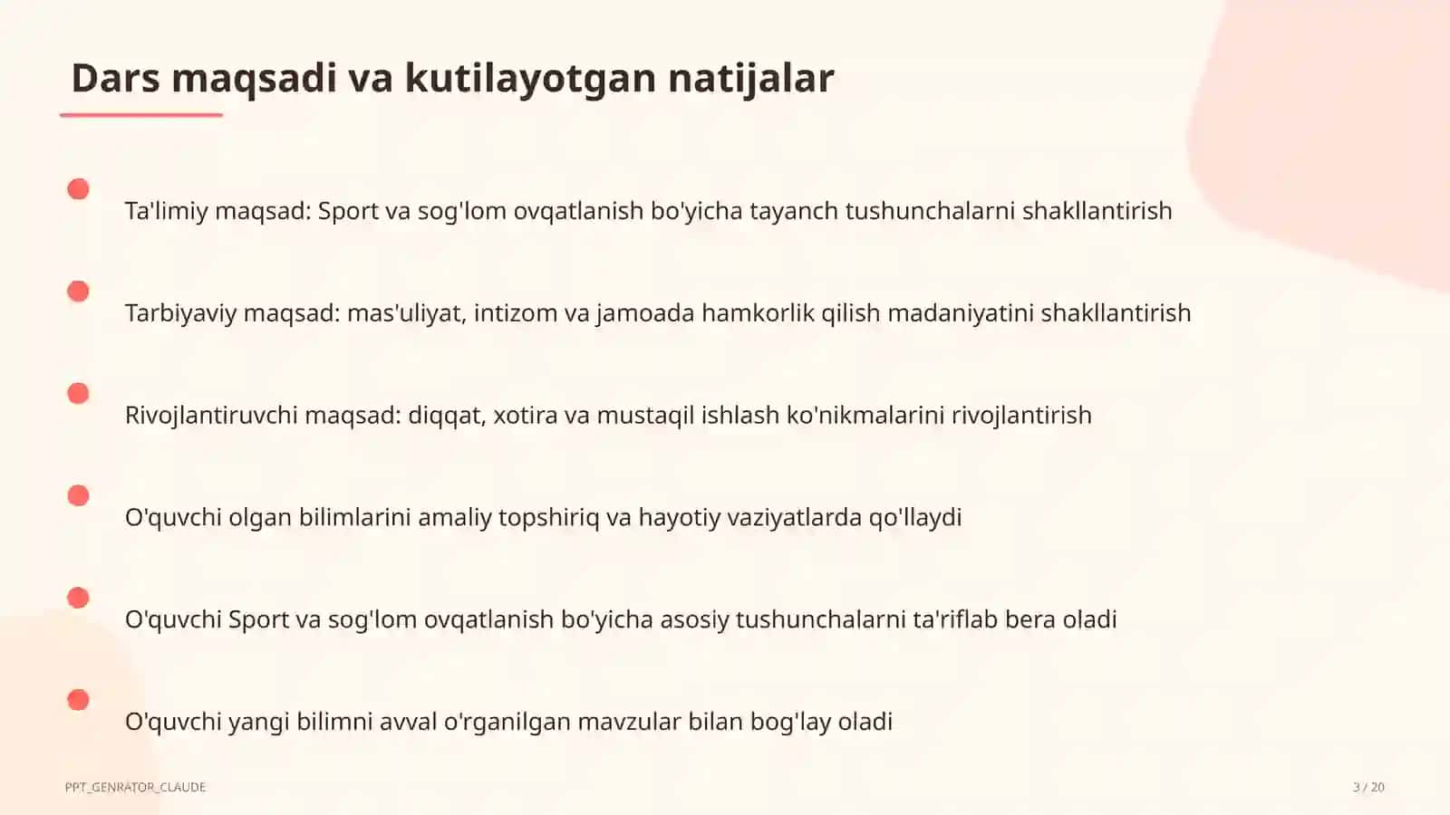 Sport va sog'lom ovqatlanish (8-sinf) 3