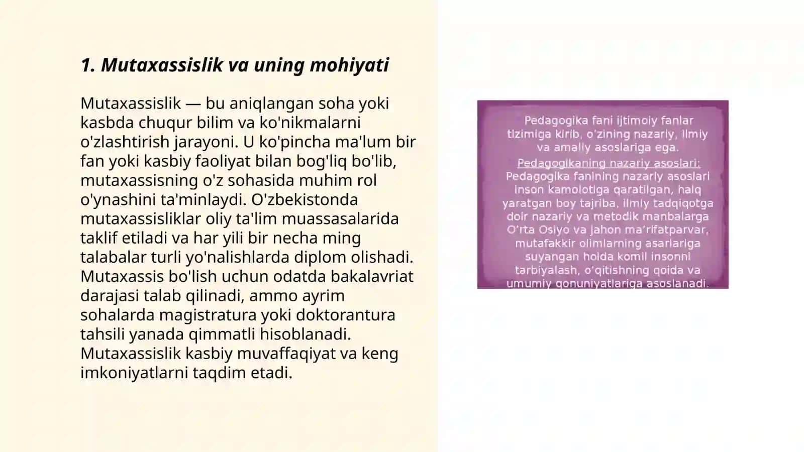 Mutaxasislikni oʻzlashtirish muommosining nazariy asoslari 3