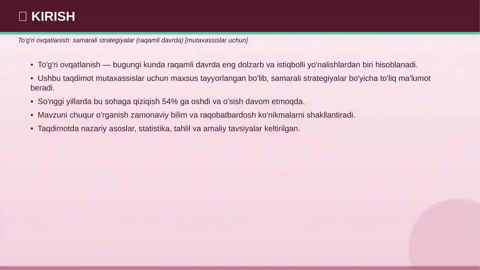TO'G'RI OVQATLANISH 3