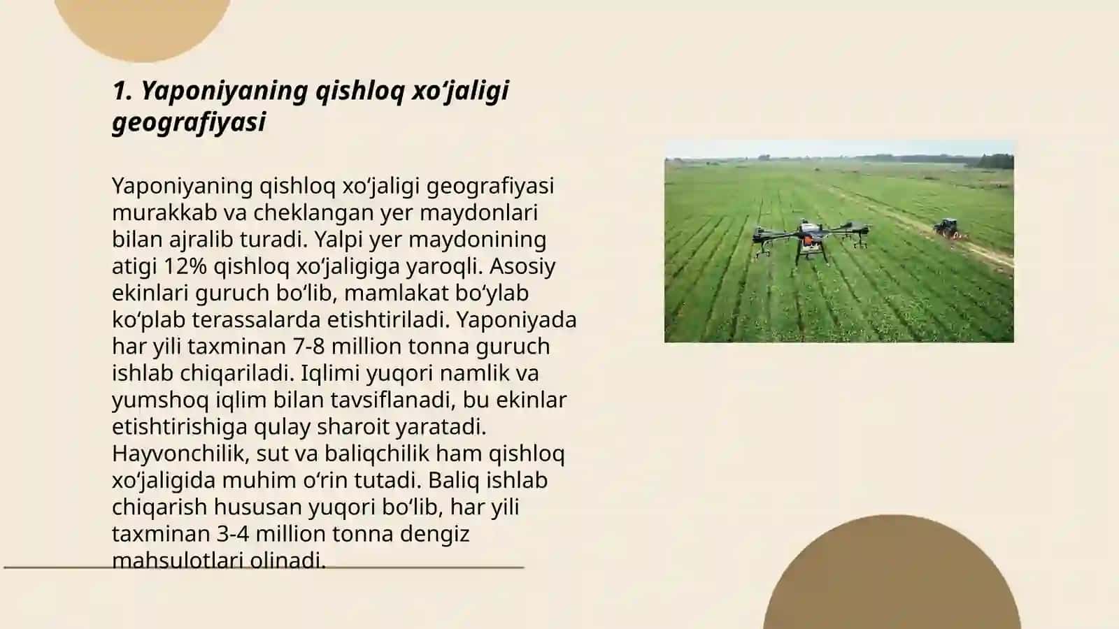 Yaponiyaning qishloq xo‘jaligi geografiyasi 3