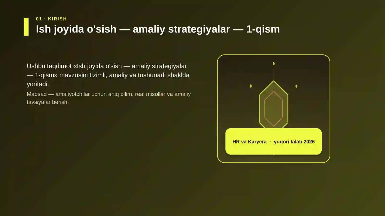 Ish joyida o'sish — amaliy strategiyalar — 1-qism 3