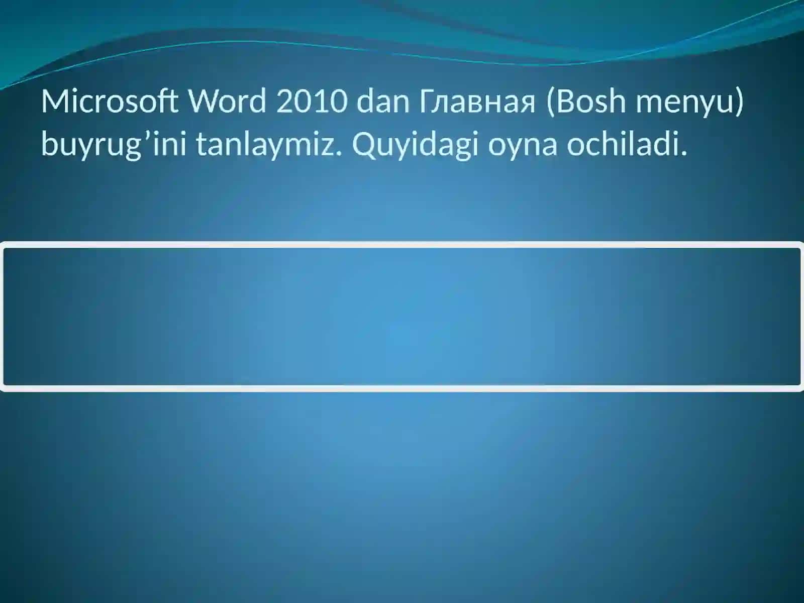 Formatlash uskunalari paneli 3