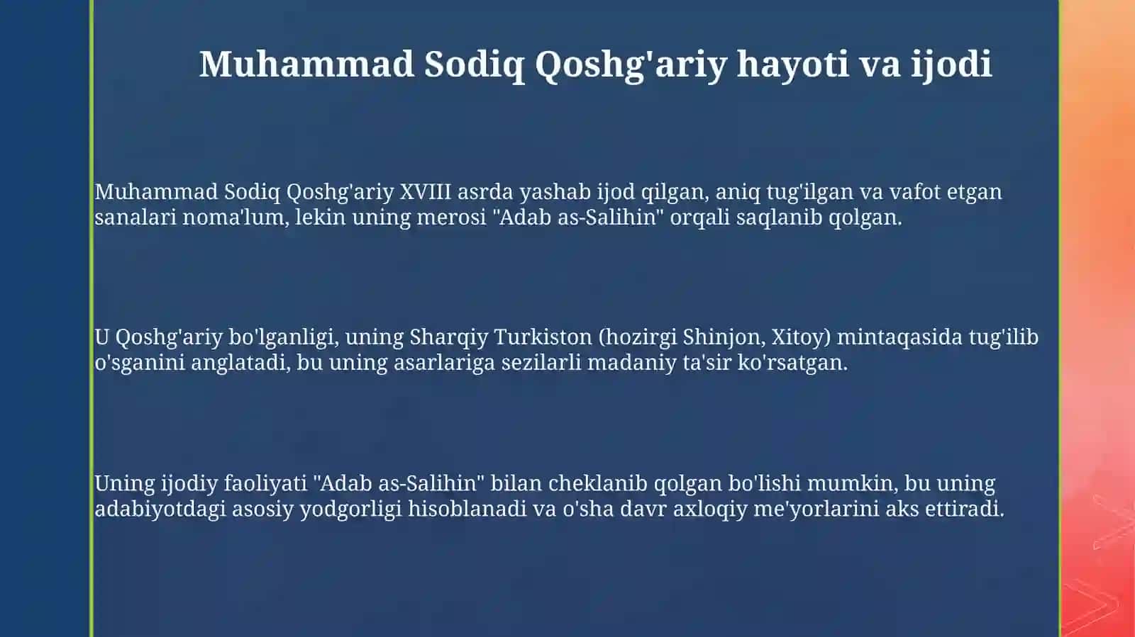 "Adab as-Salihin"ning Mazmuni, Tuzilishi va Manbalari 3