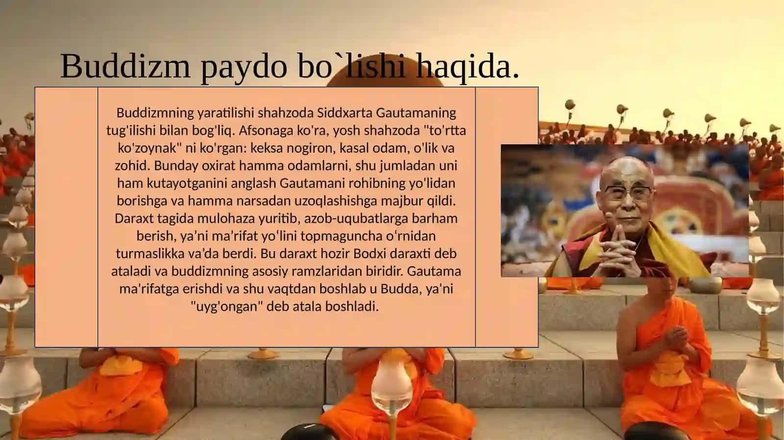 Dunyo dinlari. Buddaviylik, Xristian va Islom 3
